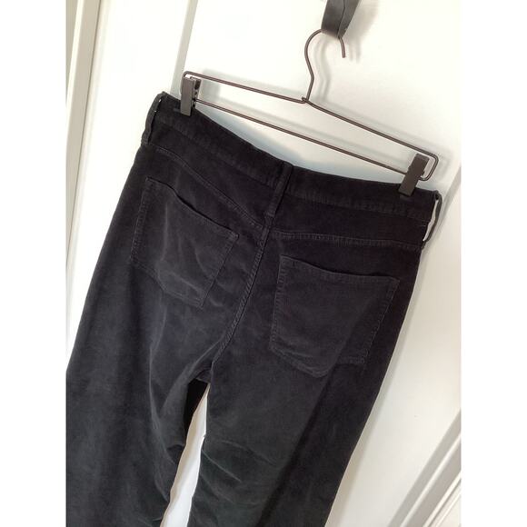 J. Crew Women's Flat Front Stretch Pockets Corduroy Wide Leg Pants Black Size 30 - Picture 4 of 10